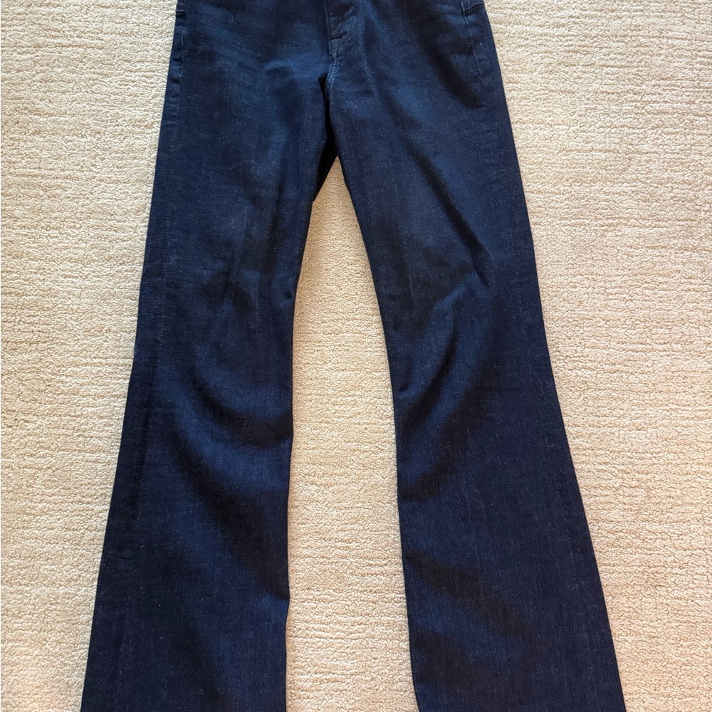Zara Black Label Dark Indigo Flared Jeans